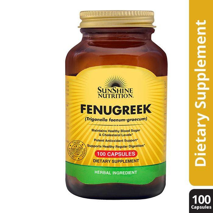 Sunshine Nutrition Fenugreek 610Mg Capsules 100's - Wellness Shoppee