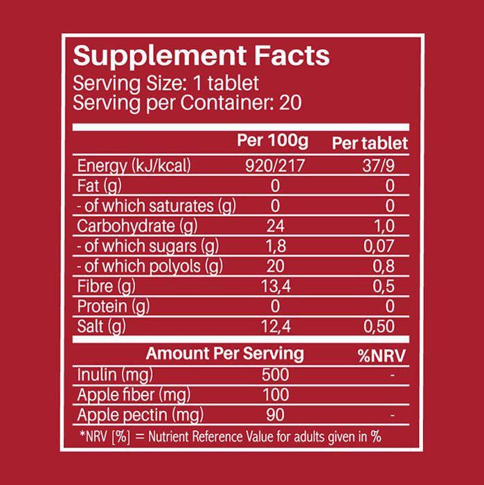 Sunshine Nutrition Fiber Apple Flavor Effervescent Tablets 20's - Wellness Shoppee