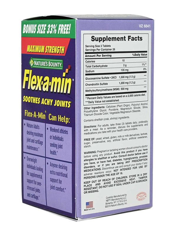 Nature'S Bounty Flex-a-min Dietary Supplements, 80 Tablets - Wellness Shoppee