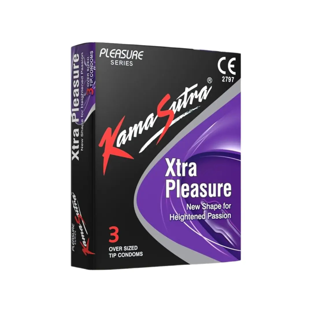 Kamasutra Xtra Pleasure Condoms, 3 Condoms