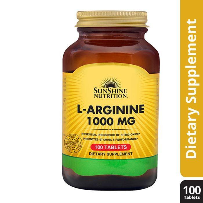 Sunshine Nutrition L-Arginine 1000mg Tabs 100's - Wellness Shoppee