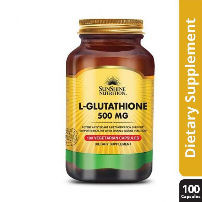 Sunshine Nutrition L-Glutathione 500 mg Vegetarian Capsules 100's - Wellness Shoppee