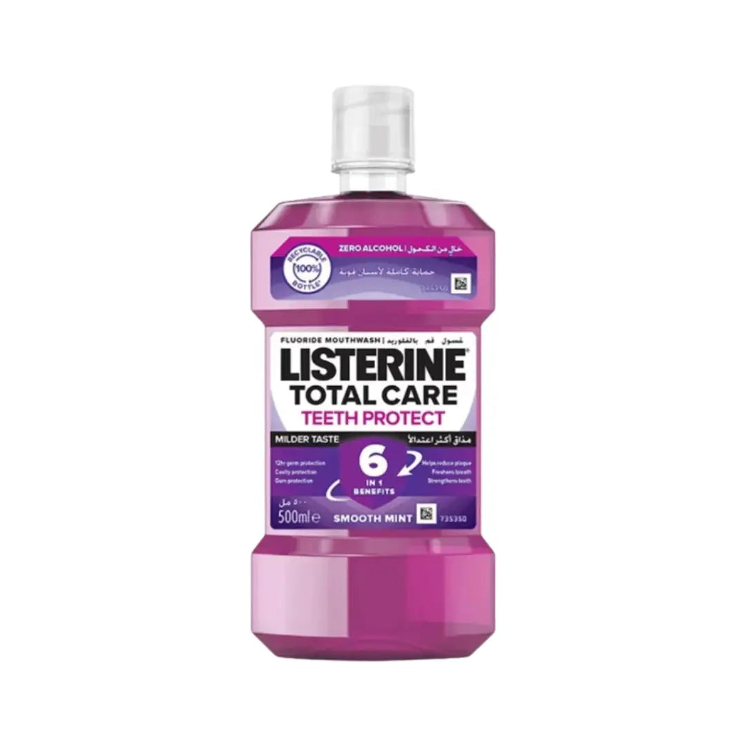 Listerine Total Care Teeth Protect Zero Alcohol Mouthwash, 500ml