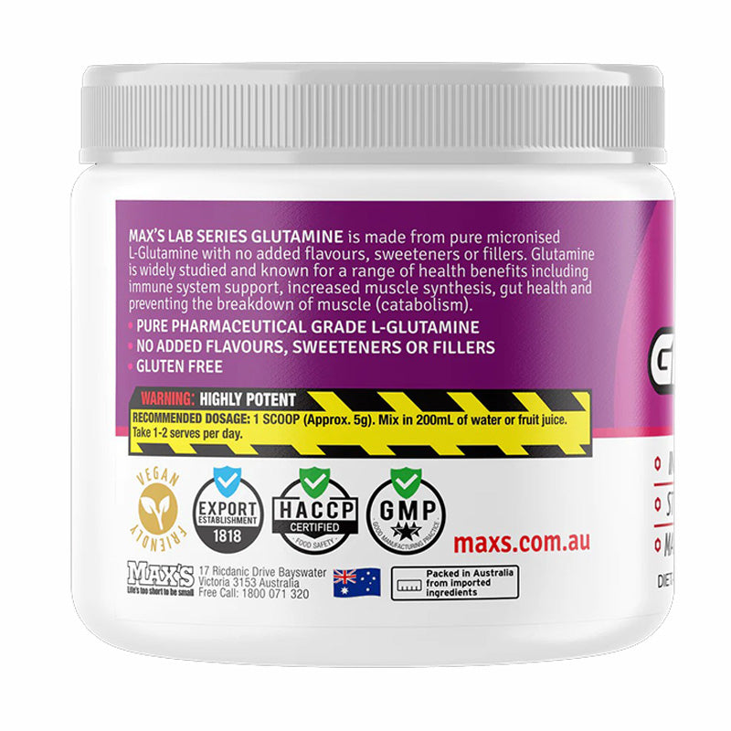 Max's L-Glutamine Powder 100g