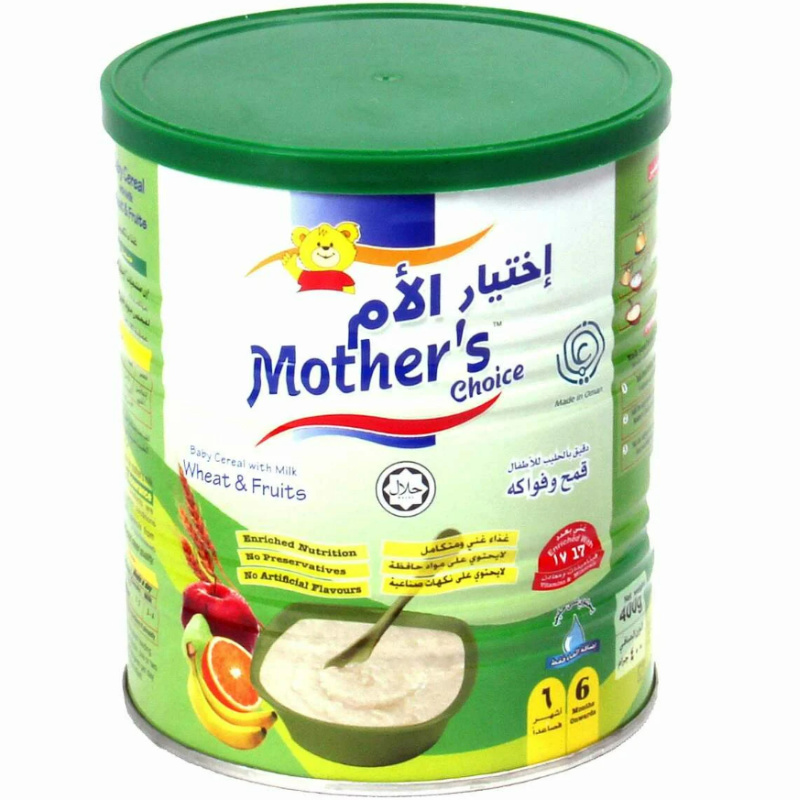 Mother's Choice Wheat & Fruits Cereal with Milk, 400g