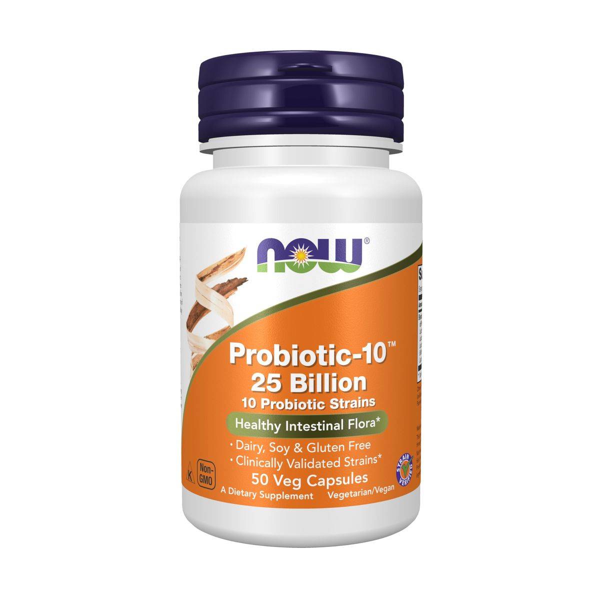 NOW Probiotic-10 25 Billion, 50 Veg Capsules