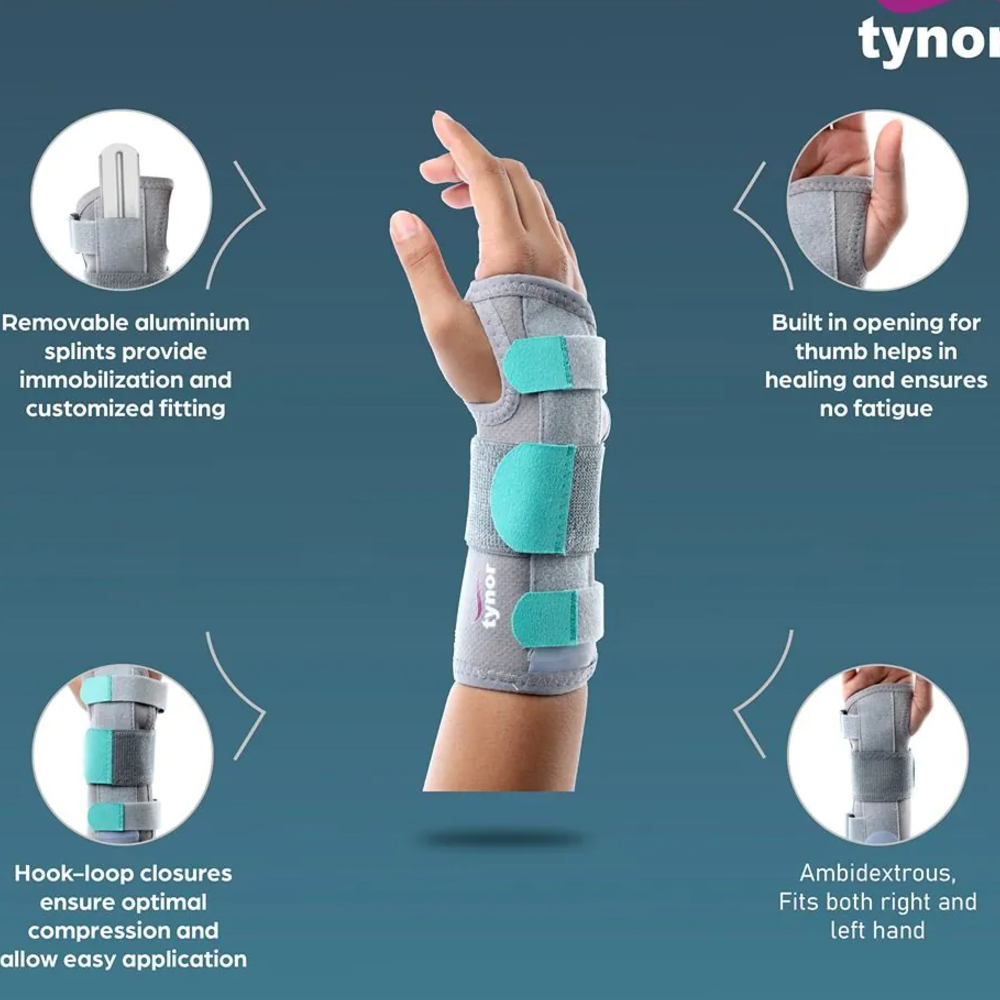 Tynor E-43 Ambidextrous Wrist Splint, Large