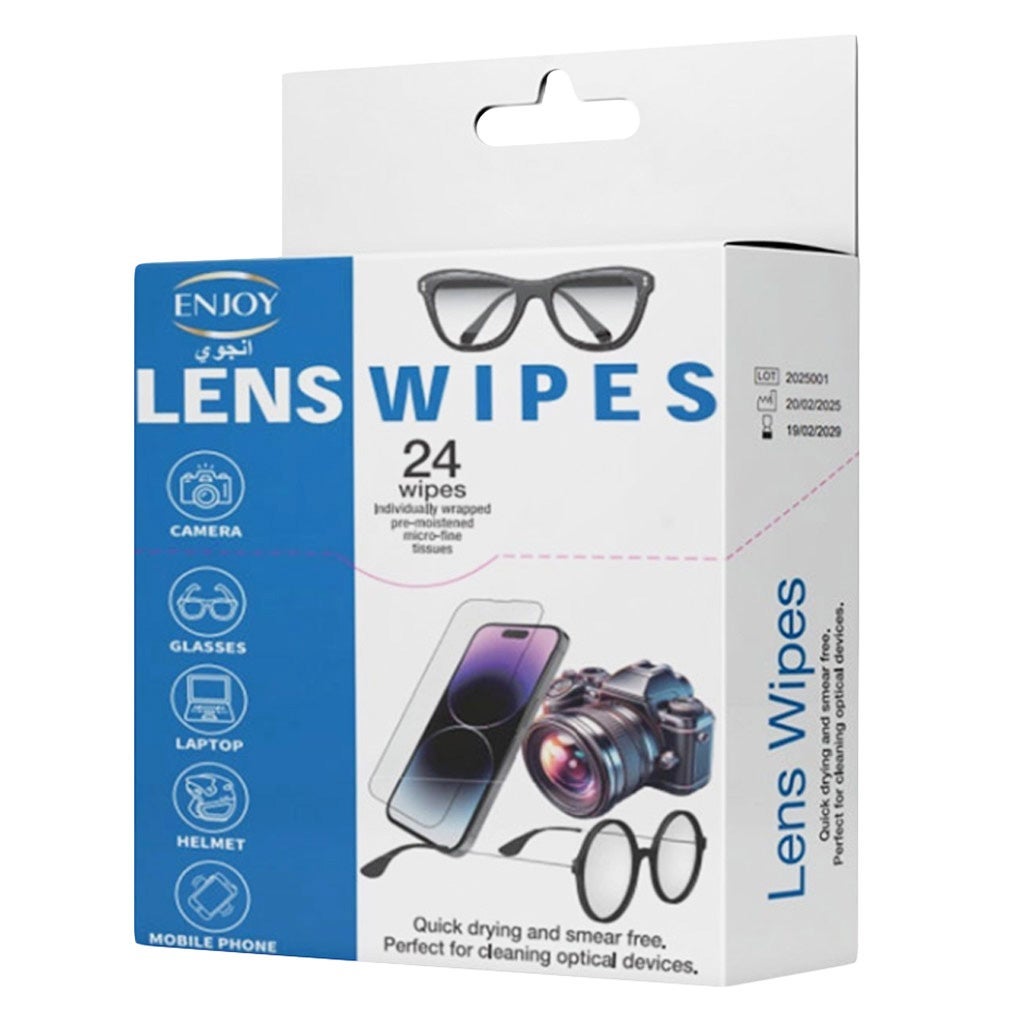 Enjoy Lens Cleaning Wipes, 24Wipes