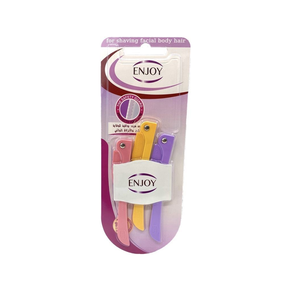 Enjoy Hair Removal Blades For Facial & Body Hair, 3Pieces