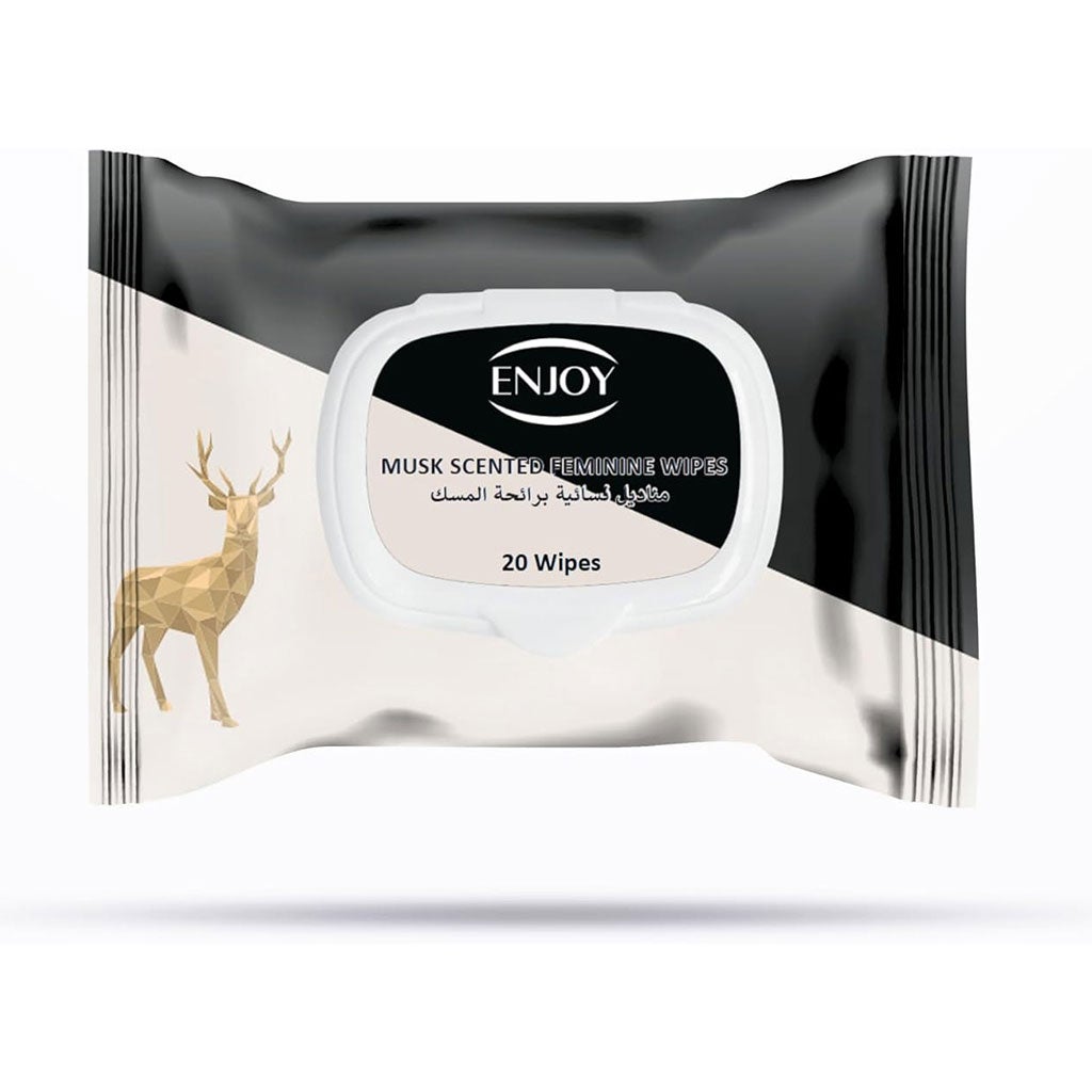 Enjoy Musk Scented Feminine Wipes, 20Wipes