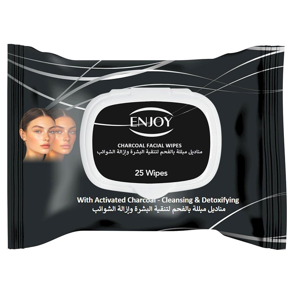 Enjoy Charcoal Facial Wipes, 25Wipes