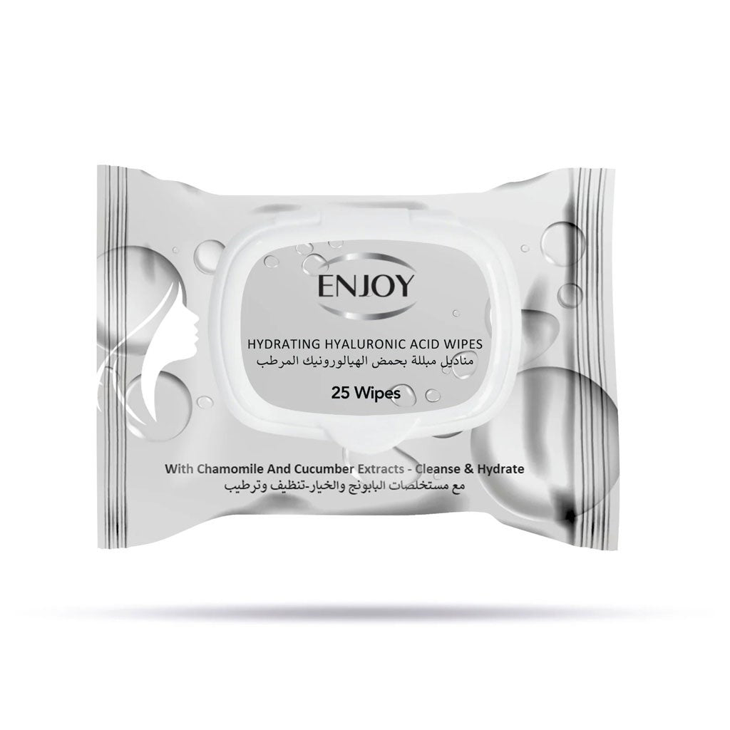 Enjoy Hydrating Hyaluronic Acid Facial Wipes, 25Wipes