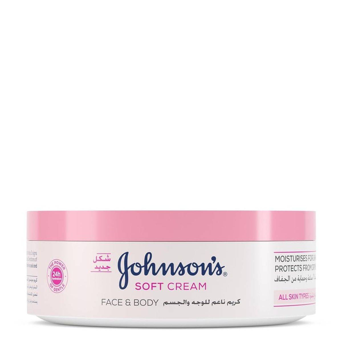 Johnson's 24-Hour Moisture Soft Cream, 200ml