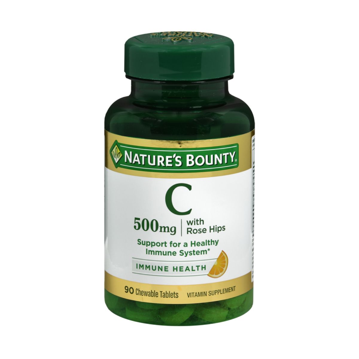 Nature's Bounty Vitamin C 500mg with Rose Hips, 90 Chewable Tablets