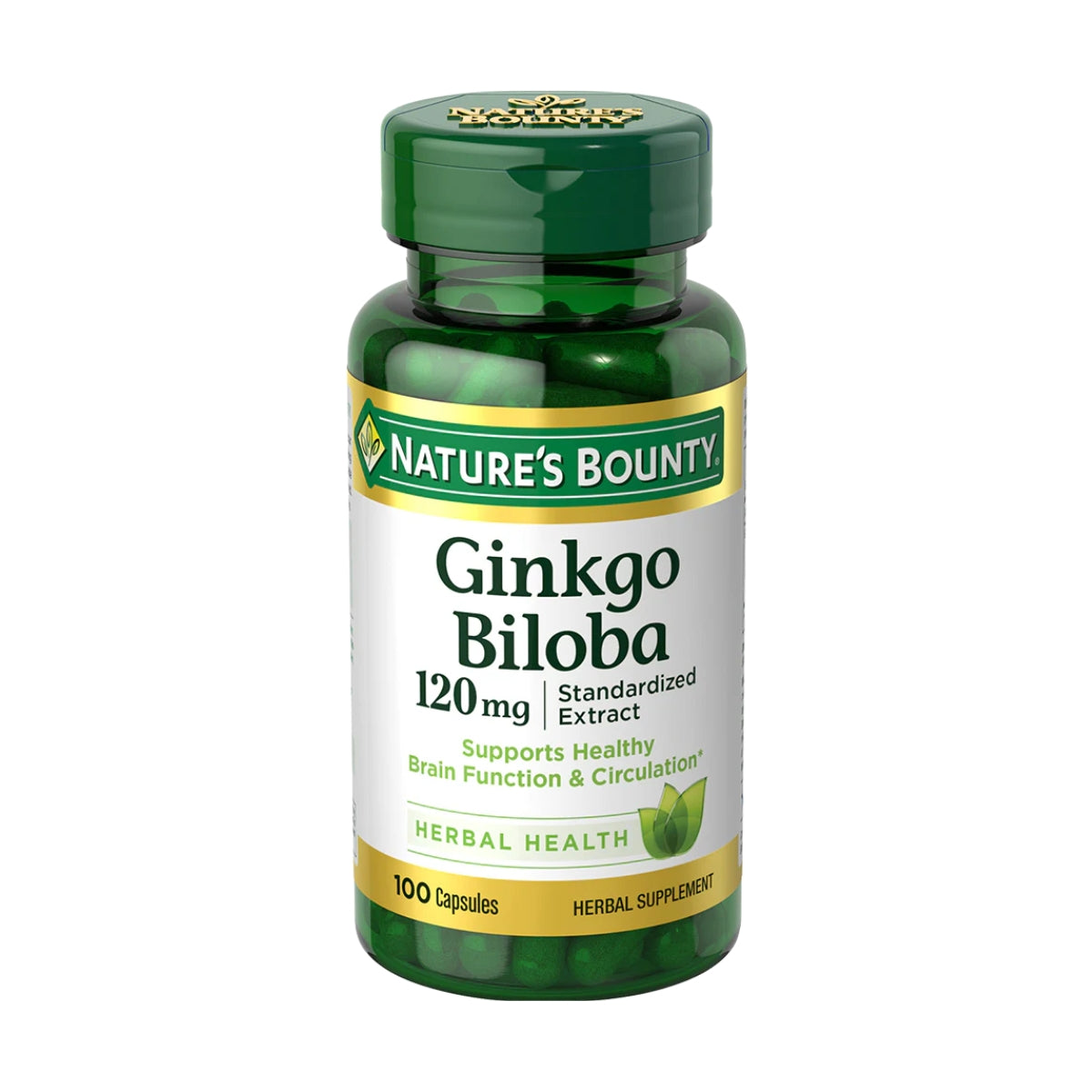 Nature's Bounty Ginkgo Biloba 120mg 100 Capsules