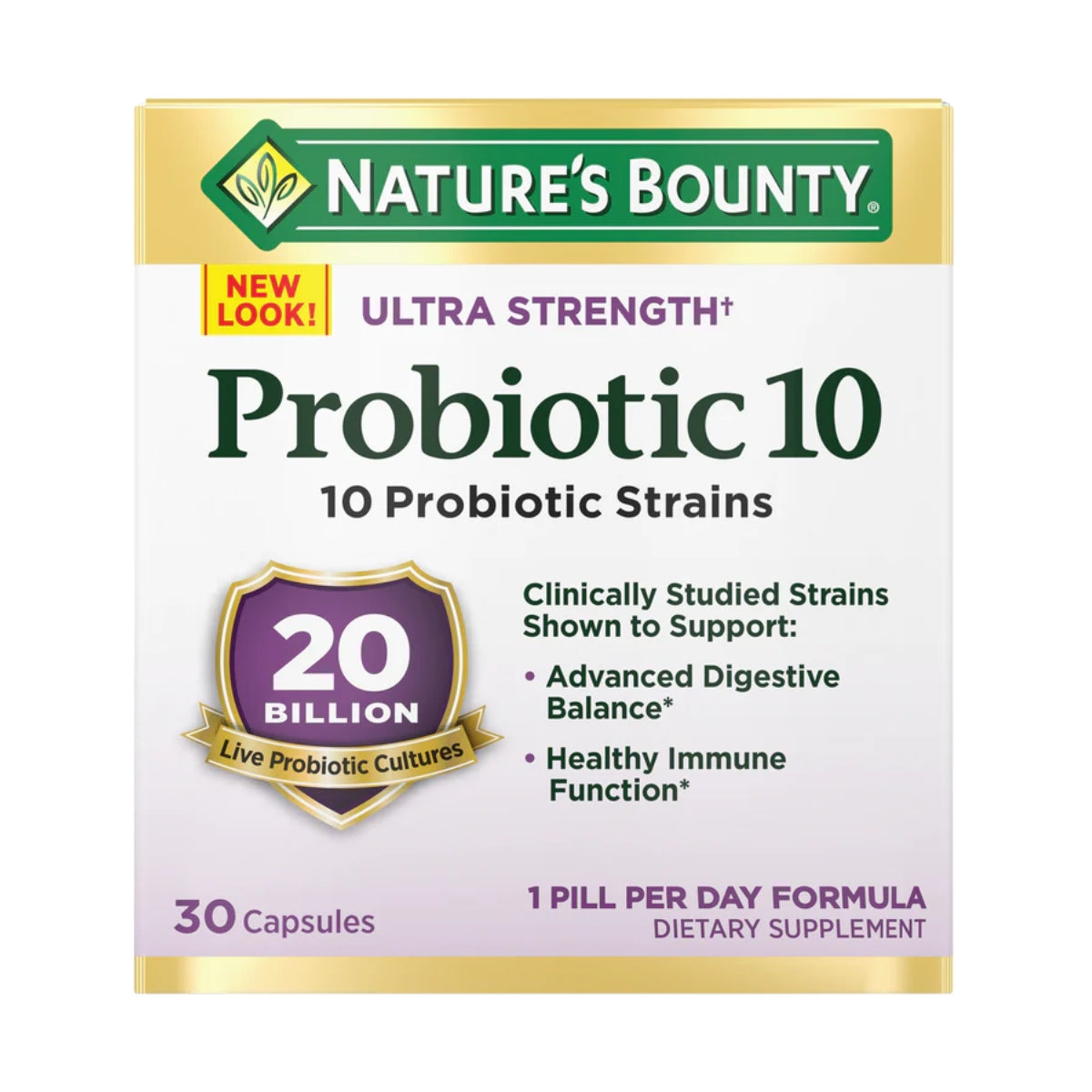 Nature's Bounty Probiotic 10 Strains 30 Capsules