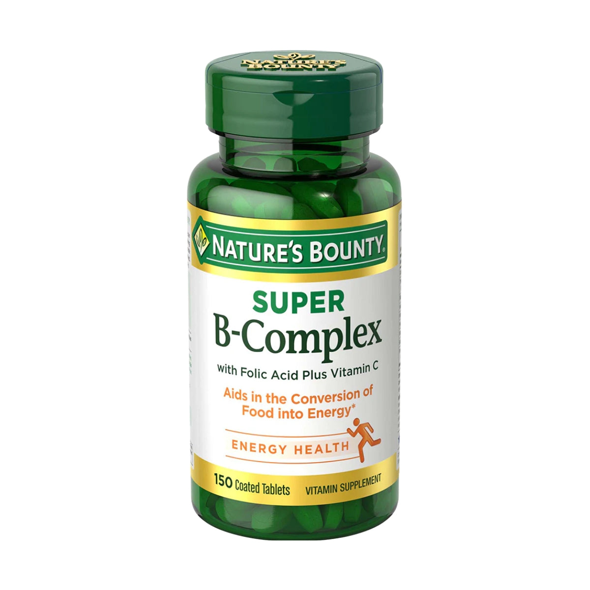 Nature's Bounty Super B Complex With Folic Acid Plus Vitamin C 150 Coated Tablets