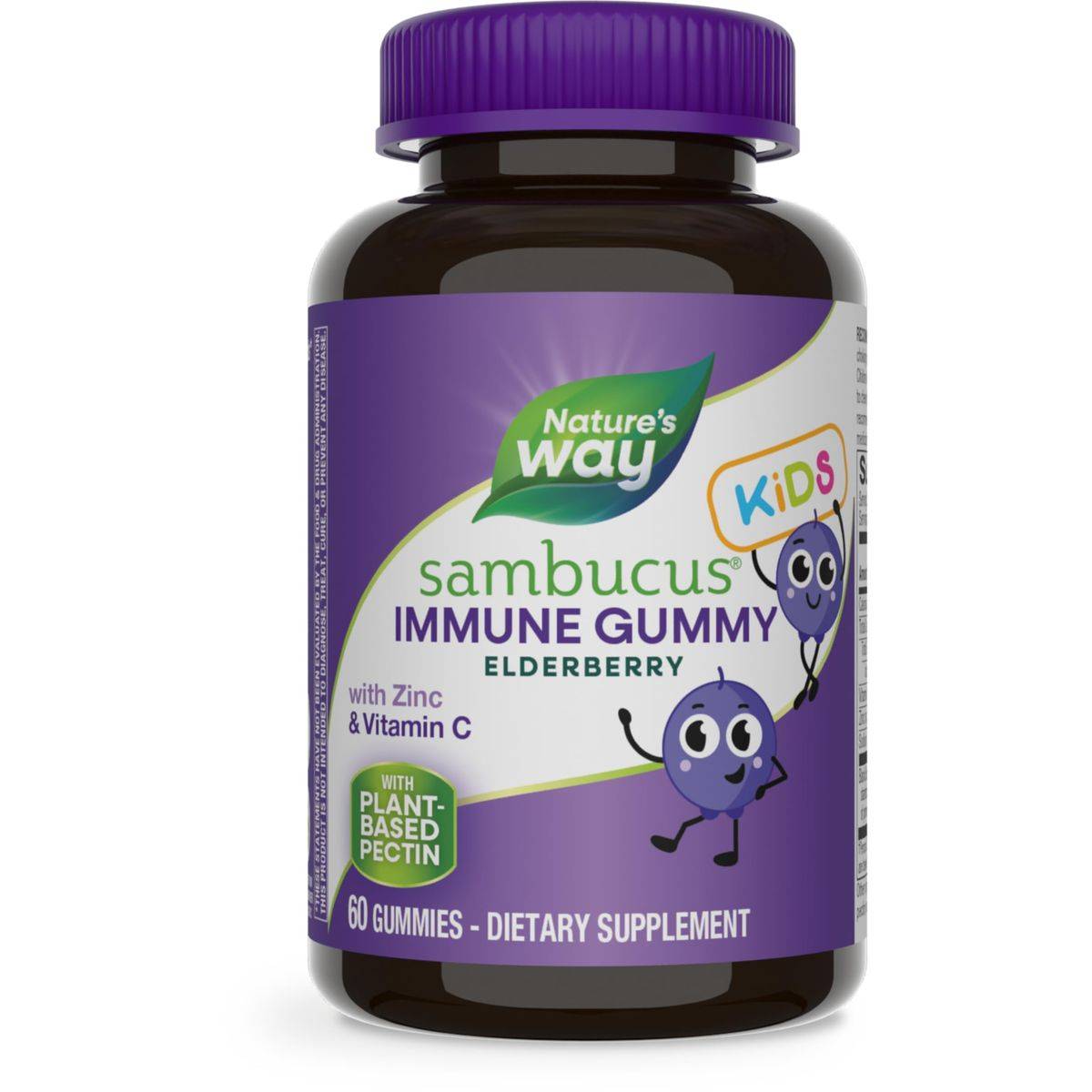 Nature's Way Sambucus Kids Elderberry Immune, 60 Gummies