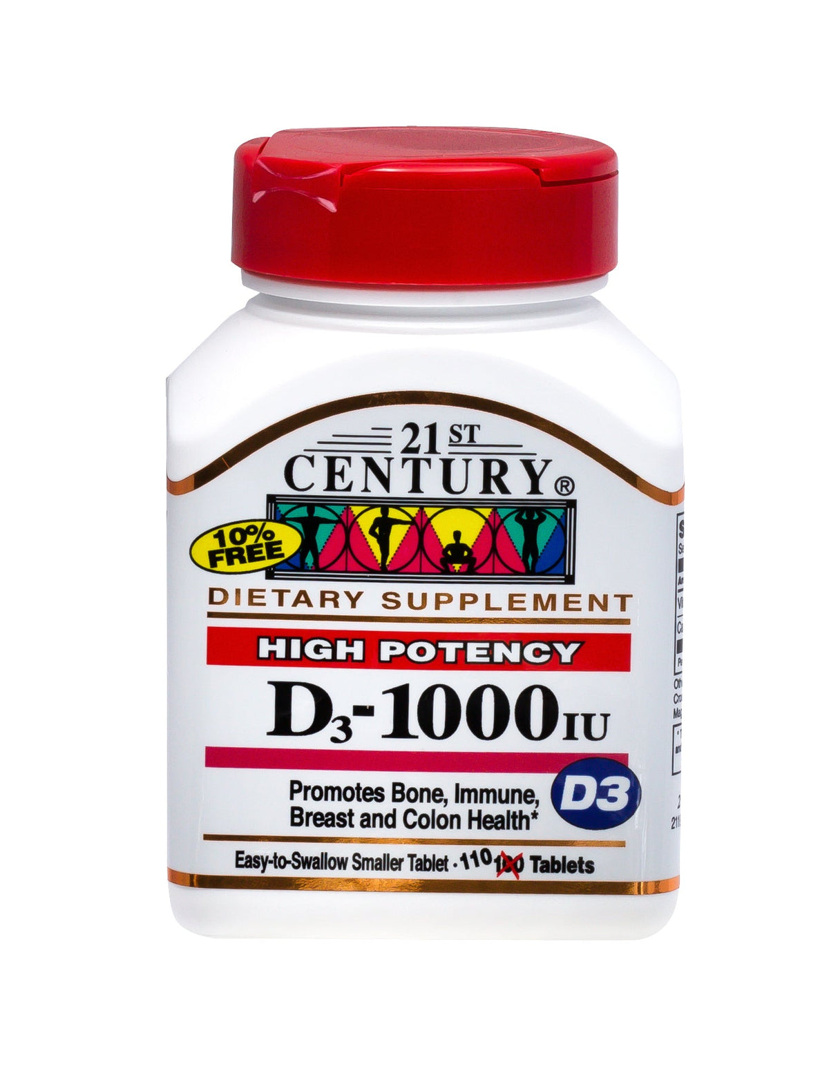 21st Century Vitamin D3 1000IU, 110 Tablets
