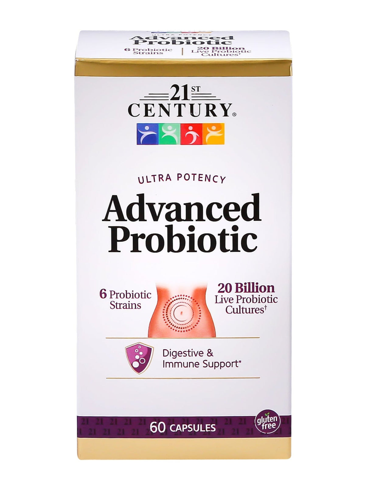 21st Century Advanced Probiotic 20 Billion, 60 Capsules