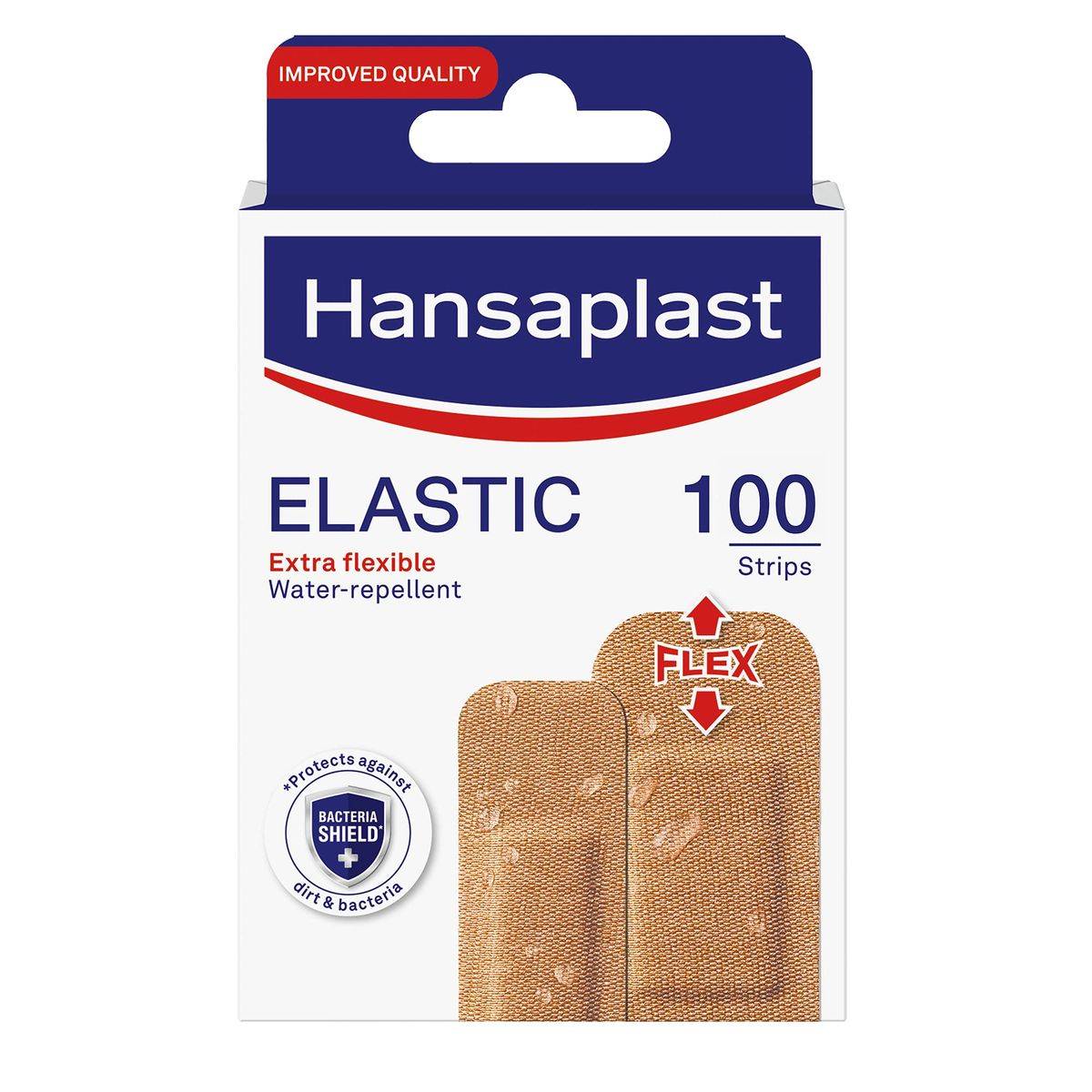 Hansaplast Elastic Plasters, 100 Strips