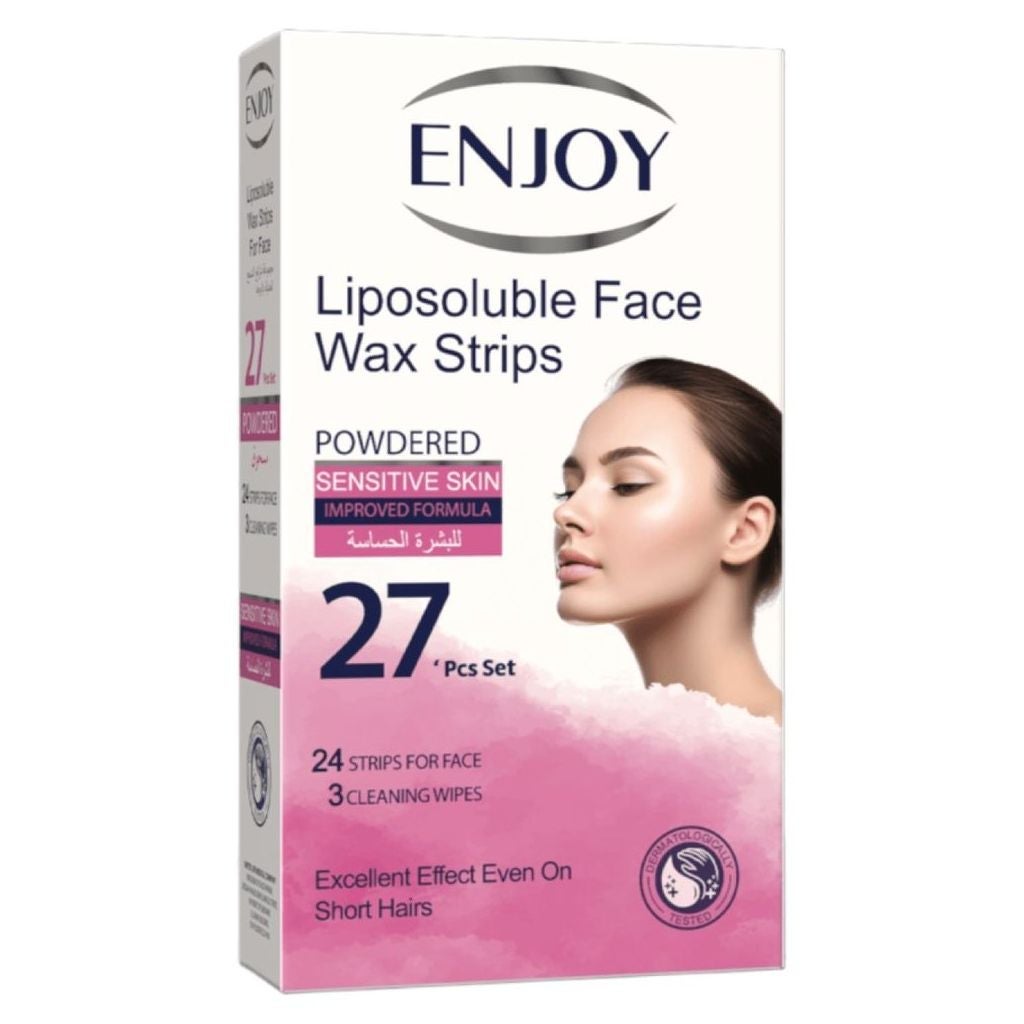 Enjoy Liposoluble Powdered Face Wax Strips, 27 Pieces