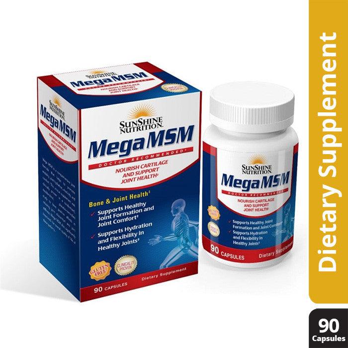 Sunshine Nutrition Mega MSM Capsules 90's - Wellness Shoppee