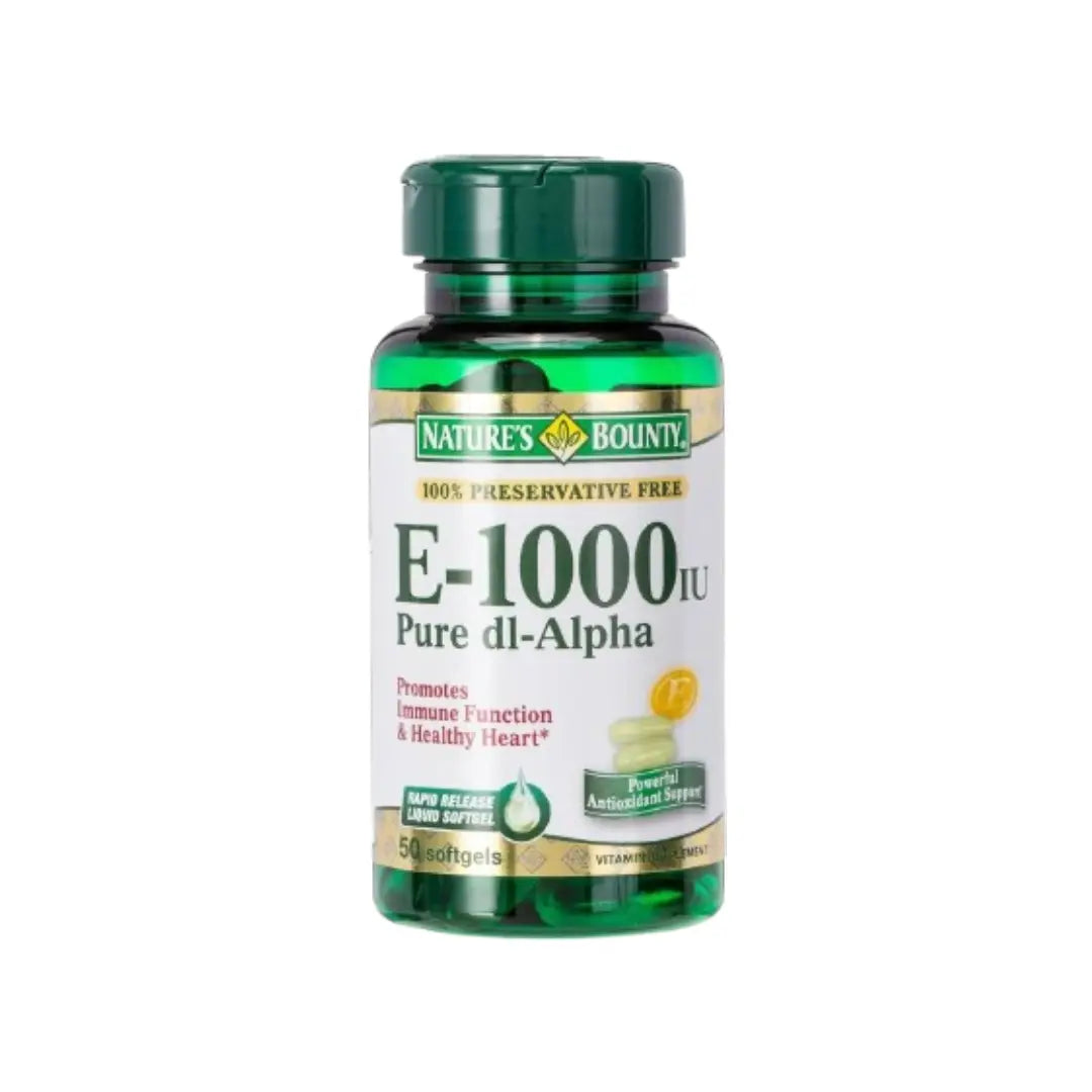 Nature's Bounty Vitamin E 1000IU, 50 Softgels