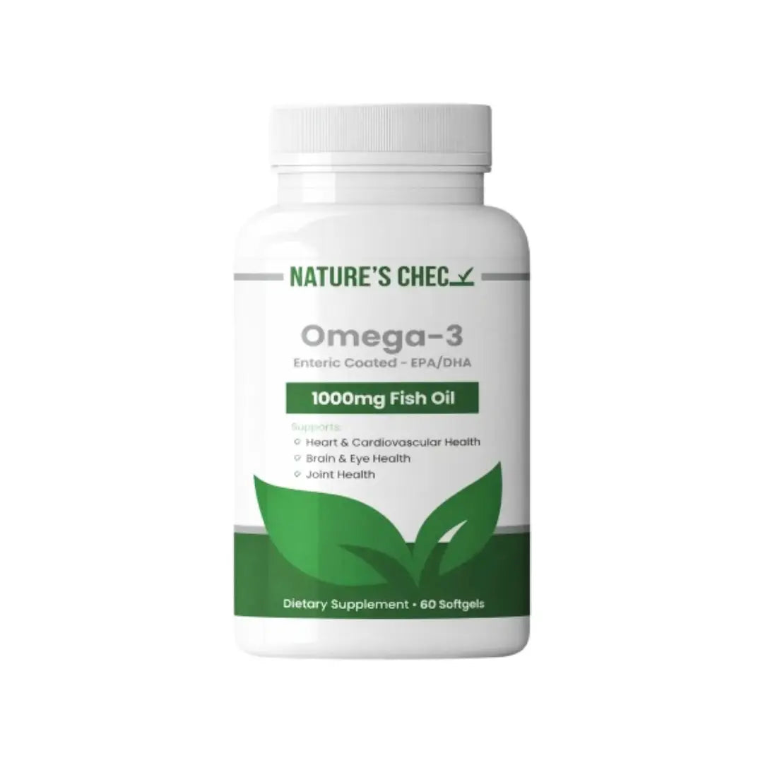 Nature's Chec Omega-3 Fish Oil 1000mg, 60 Softgels