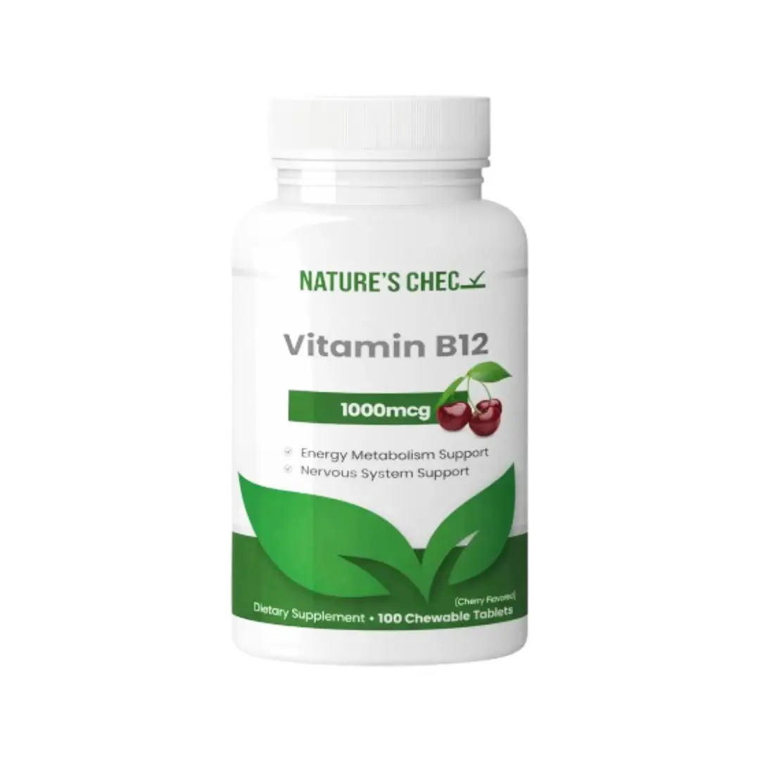Nature's Chec Vitamin B12 1000mcg, 100 Chewable Tablets