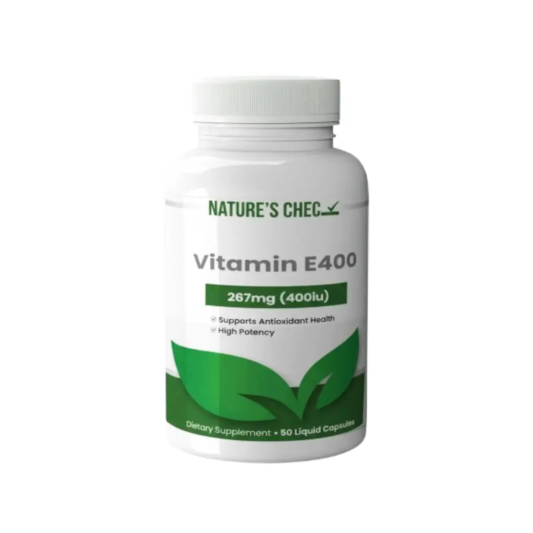 Nature's Chec Vitamin E 400IU 267mg, 50 Liquid Capsules