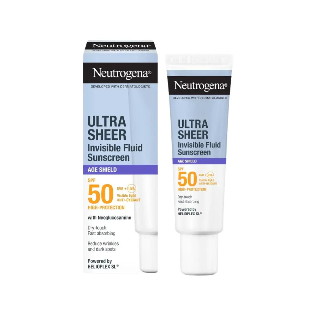 Neutrogena Ultra Sheer Invisible Fluid Age Shield SPF50, 50ml