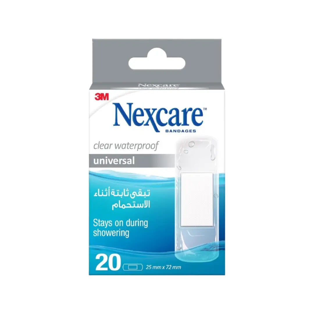 Nexcare Clear Waterproof Universal Bandages, 20 Bandages