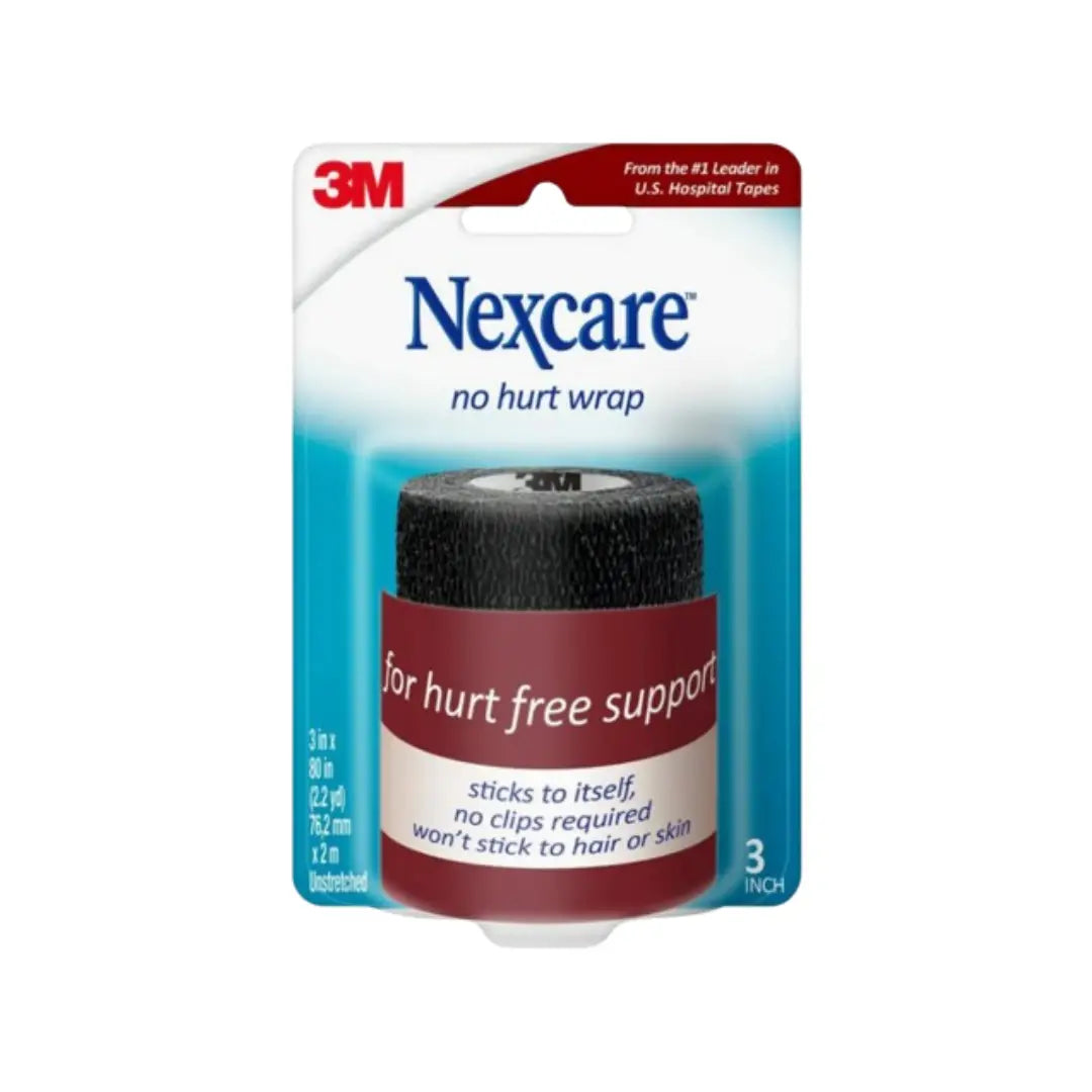 Nexcare No Hurt Wrap Black 3in x 2.2yd, 1 Roll