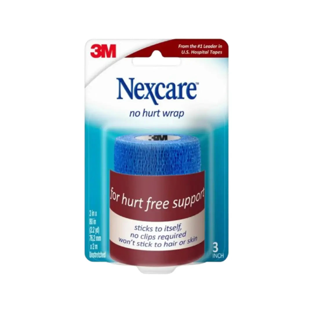 Nexcare No Hurt Wrap Blue 3in x 2.2yd, 1 Roll