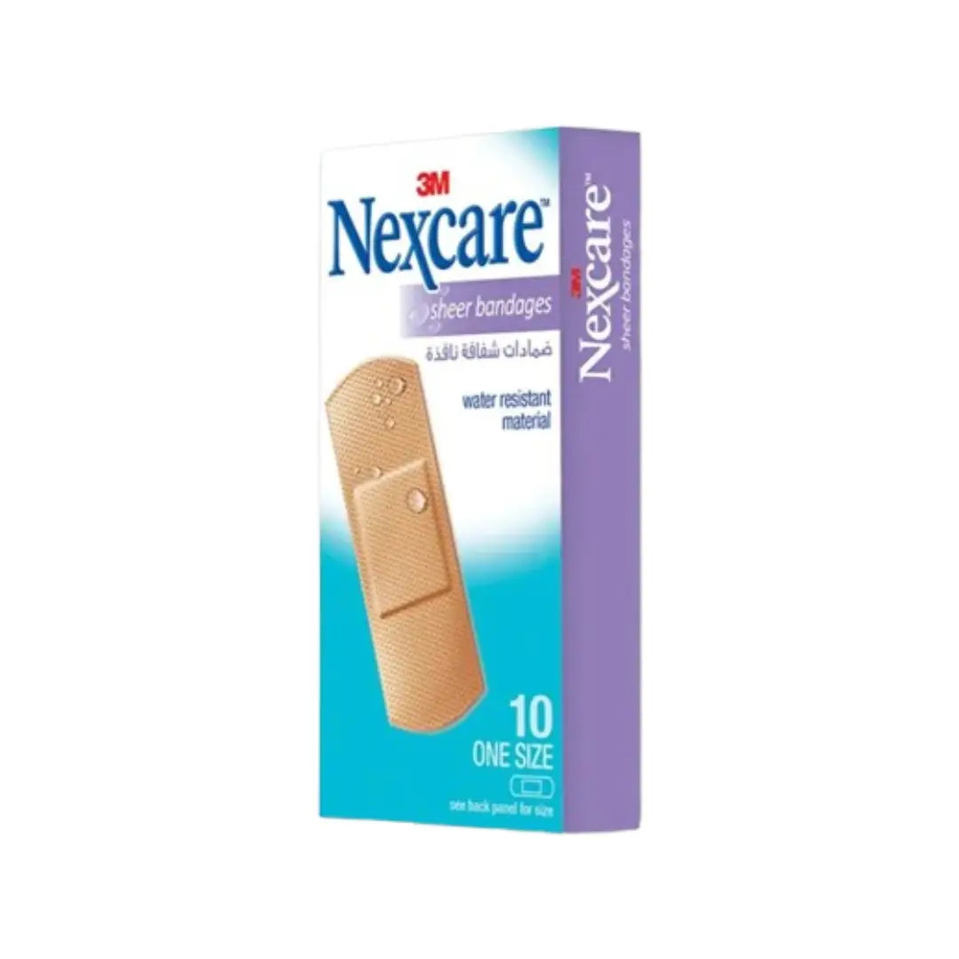 Nexcare Sheer Water Resistant Bandages, 10 Bandages