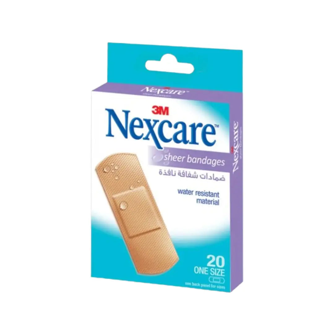 Nexcare Sheer Water Resistant Bandages, 20 Bandages