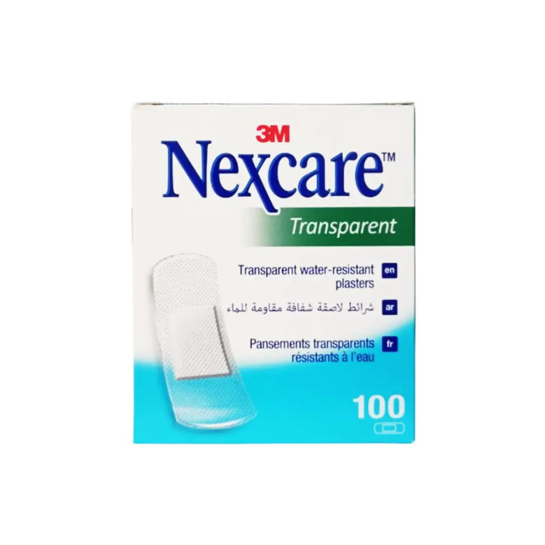 Nexcare Transparent Water Resistant Plasters, 100 Plasters