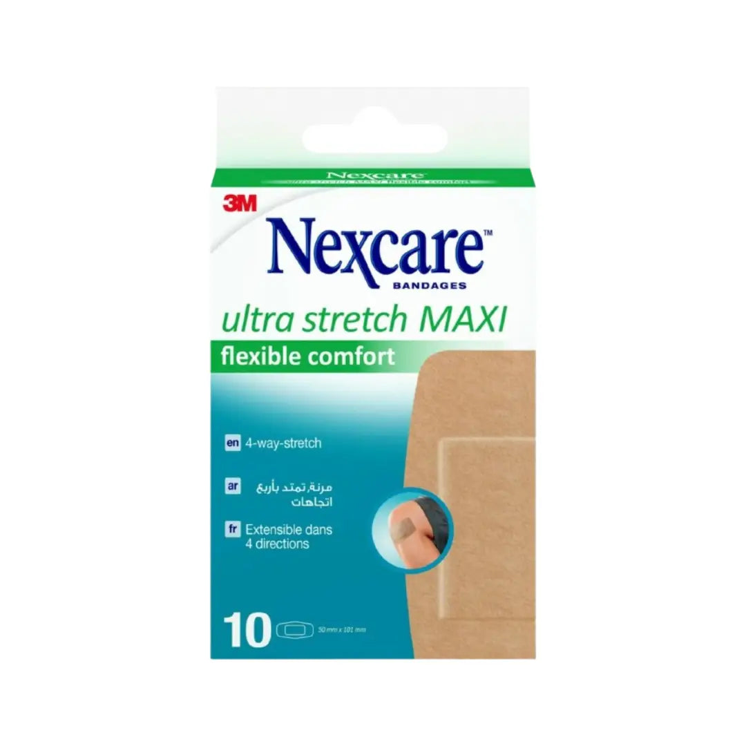 Nexcare Ultra Stretch Maxi Flexible Comfort Bandages, 10 Bandages
