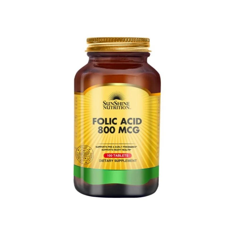 Sunshine Nutrition Folic Acid 800mcg - Wellness Shoppee