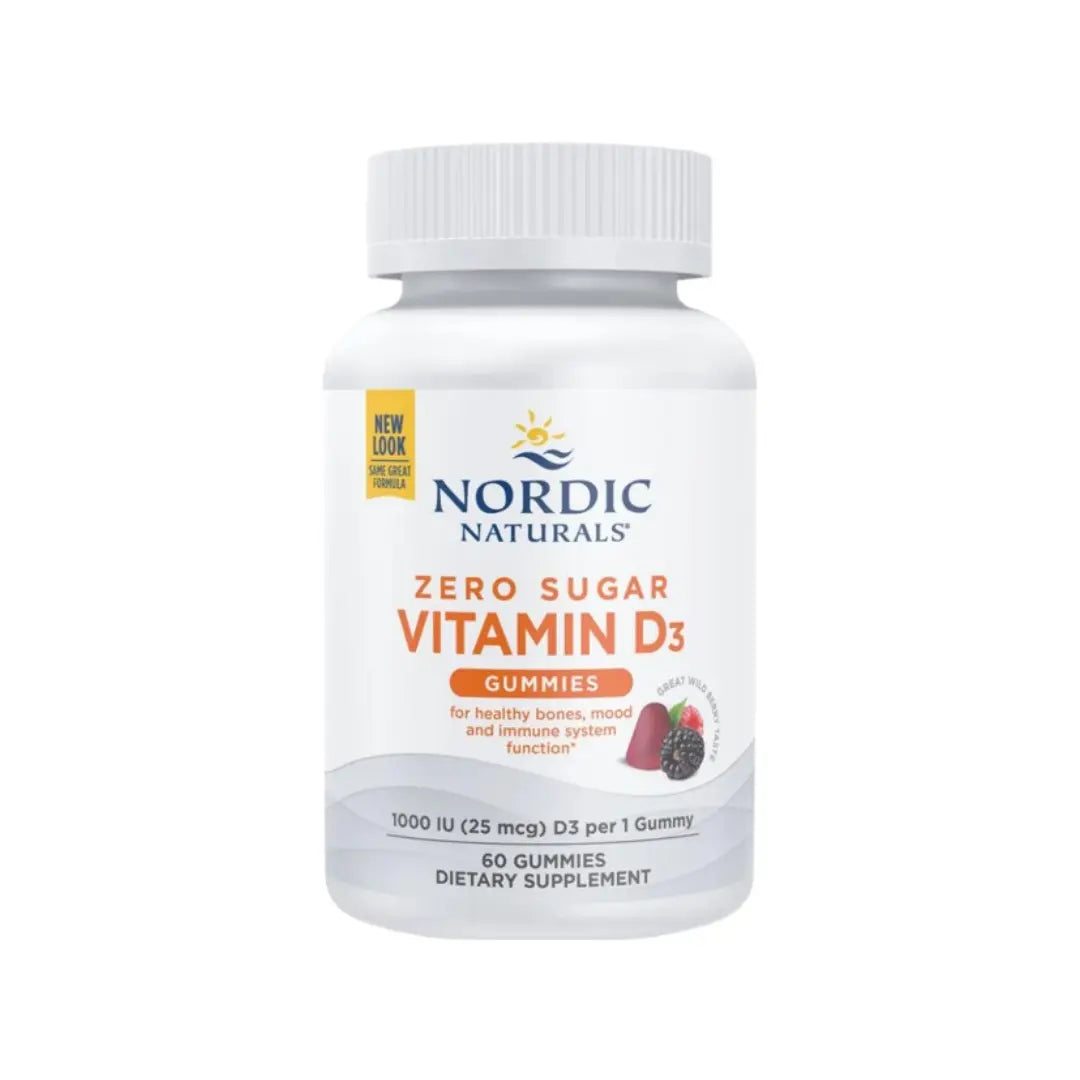 Nordic Naturals Zero Sugar Vitamin D3 1000IU Wild Berry Gummies 60s