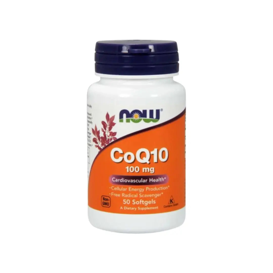 NOW CoQ10 100mg, 50 Softgels