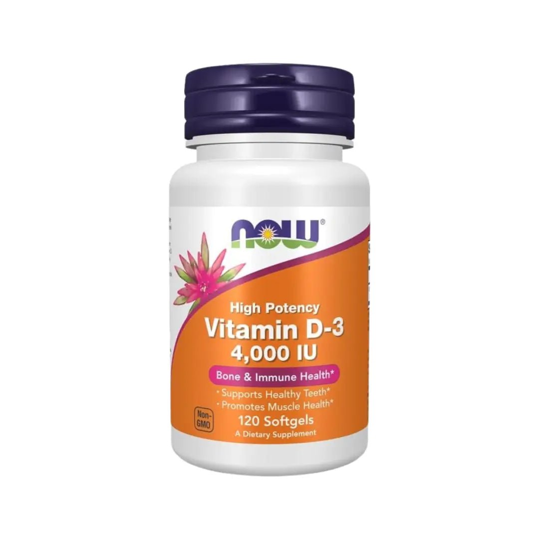 NOW Vitamin D3 4000IU, 120 Softgels
