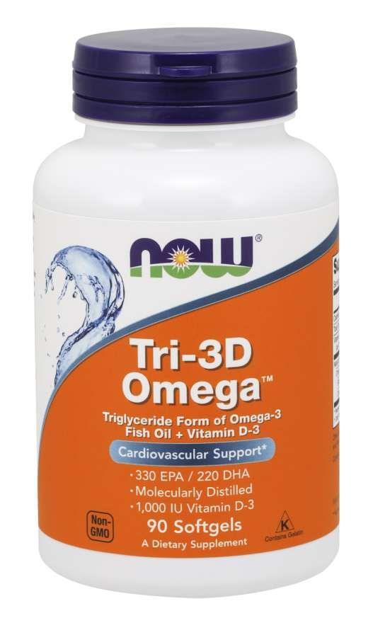 Now Tri – 3D Omega Softgels 90’s - Wellness Shoppee