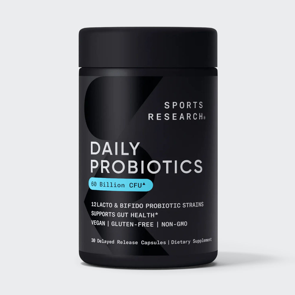 Sports Research Daily Probiotics with Prebiotics 30 Veg Capsules for Women & Men