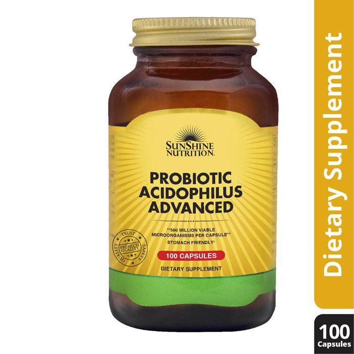 Sunshine Nutrition Probiotic Acidophilus Advanced 100 Capsules - Wellness Shoppee