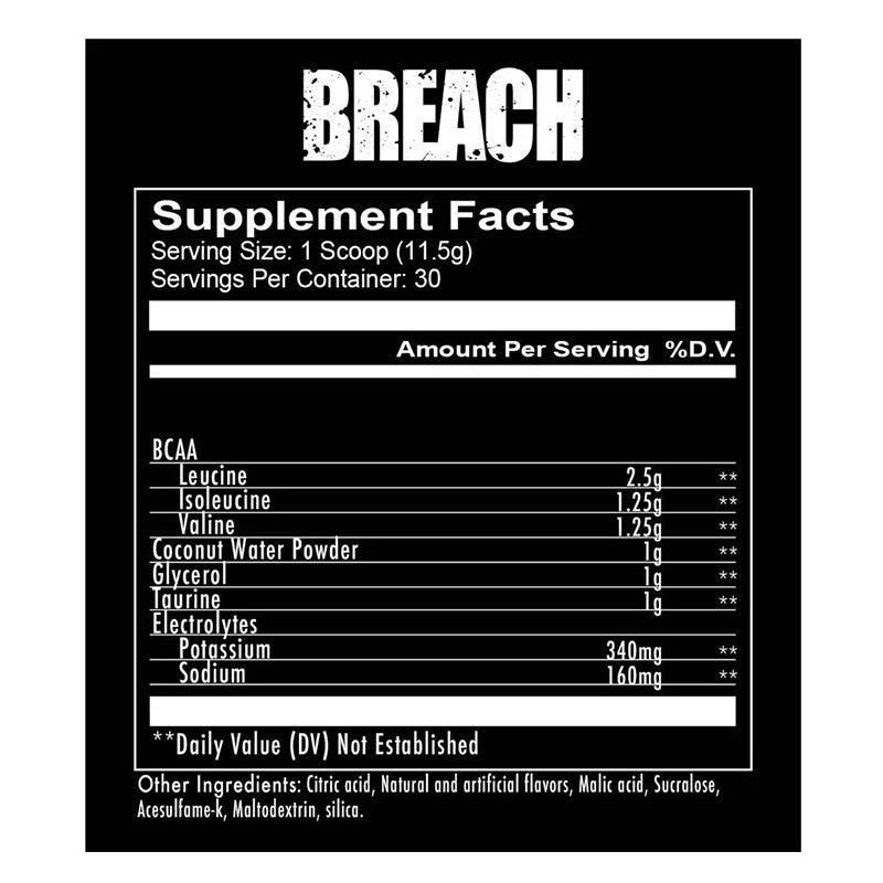 Redcon1 Breach Aminos Blue Lemonade 30 Servings - Wellness Shoppee