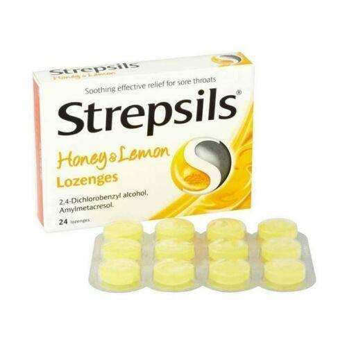 Strepsils Honey and Lemon (100mgs) 24 Lozenges relief Sore throats Medicine - Wellness Shoppee