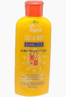 Lady Diana Face And Body Sunblock And Whitening Lotion SPF 40 200ml