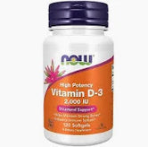 Now Vitamin D-3 2000iu 120 Softgels